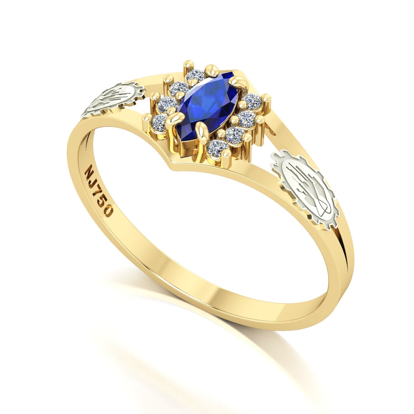 Anel de Formatura Engenharia Química Virtus Ouro 18k