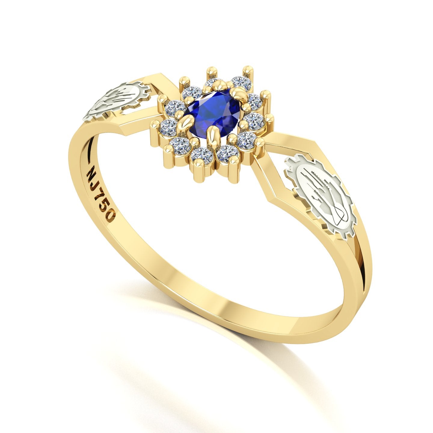 Anel de Formatura de Engenharia Química Lovely III Ouro 18k