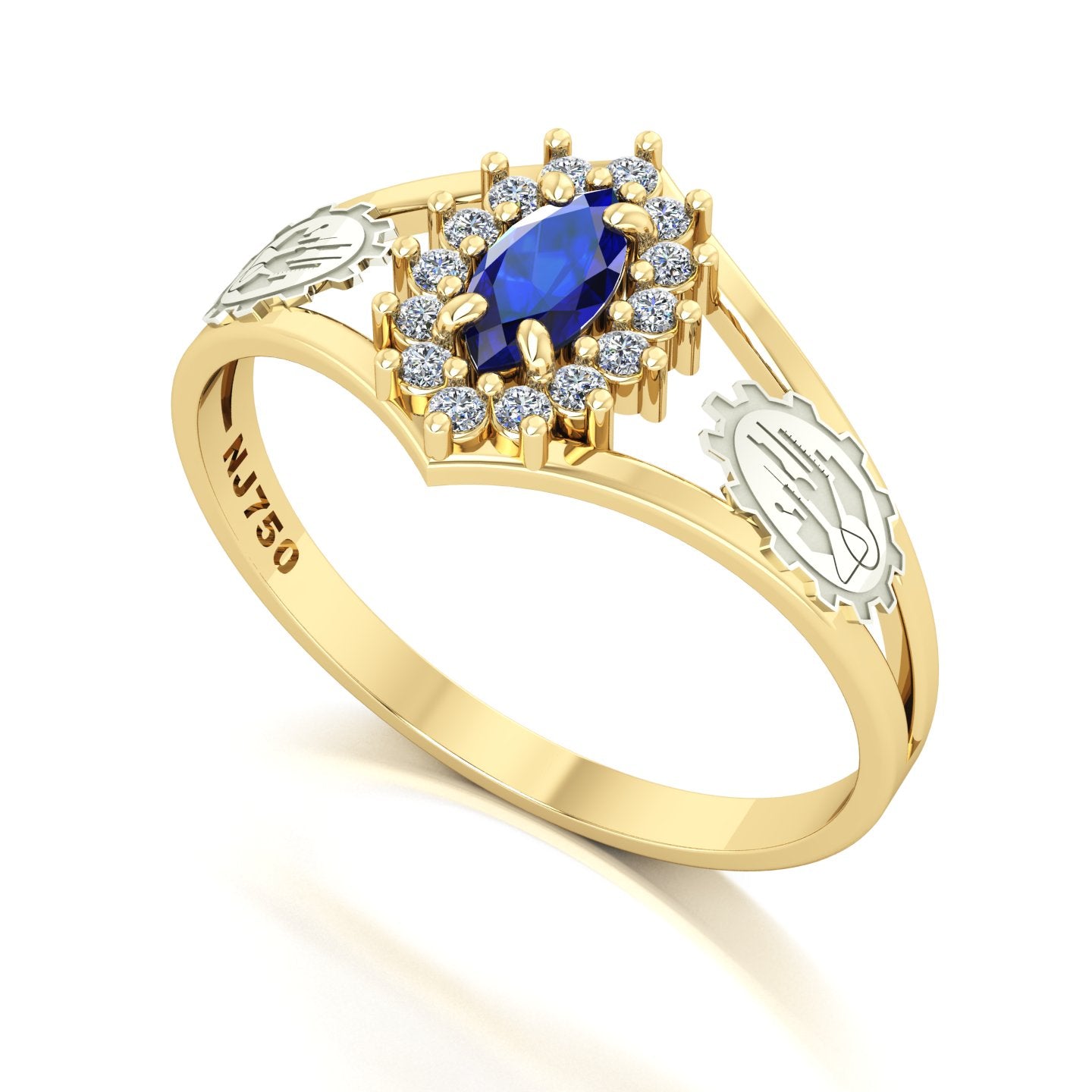 Anel de Formatura Engenharia Química Legacy Ouro 18k