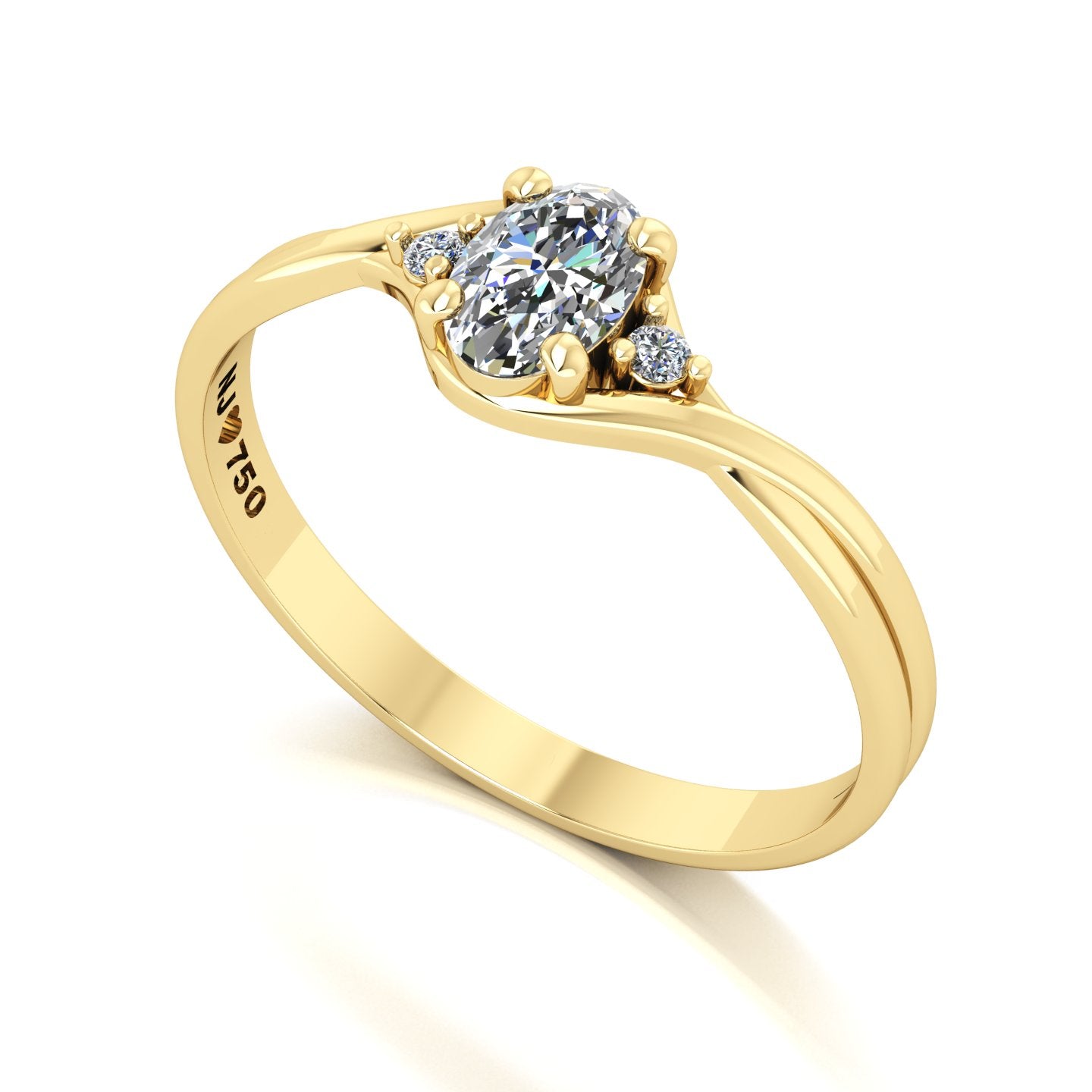 Anel de Noivado Harmony Ouro 18k