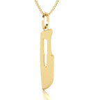 Pingente Lamina Bisturi em Ouro 18k