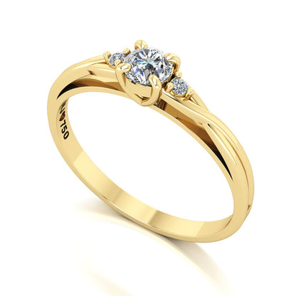 Anel de Noivado Harmony II Ouro 18k