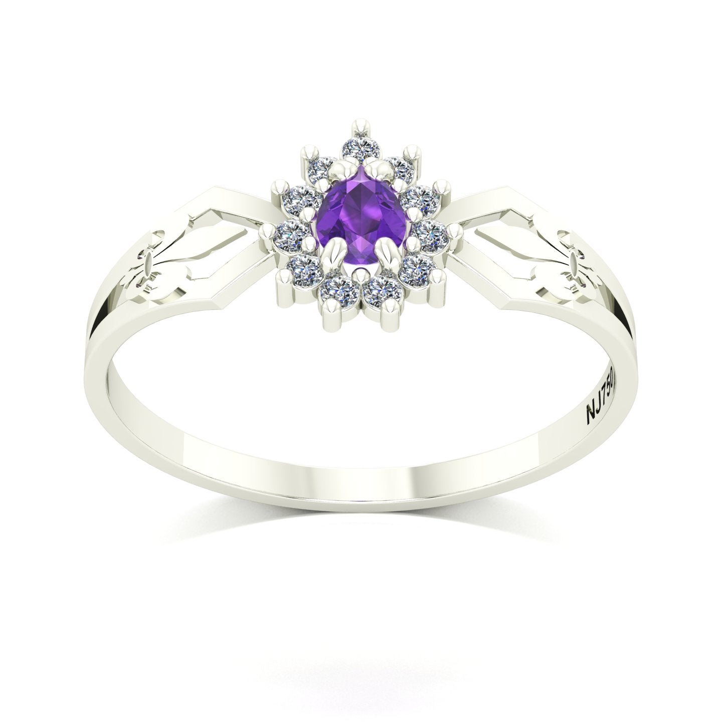 Anel de Formatura de Letras Lovely III Ouro 18k
