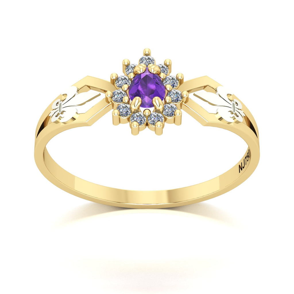 Anel de Formatura de Letras Lovely III Ouro 18k