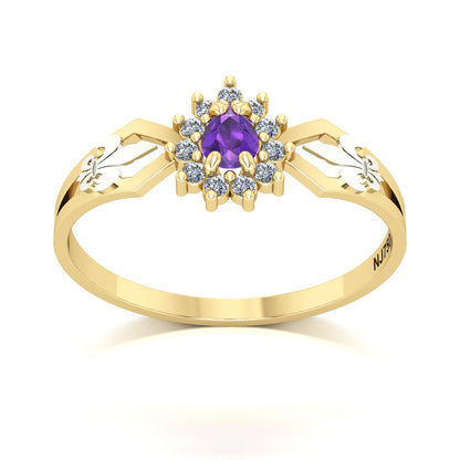 Anel de Formatura de Letras Lovely III Ouro 18k