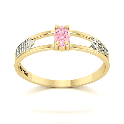 Anel de Formatura de Ciências Contábeis Nexus III Ouro 18k