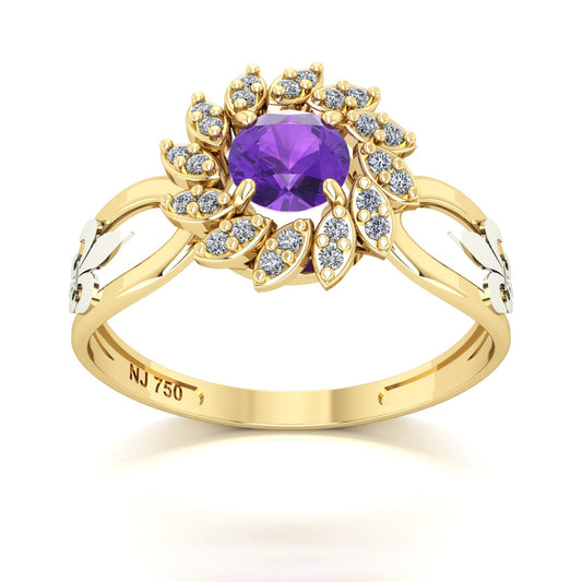 Anel de Formatura de Letras Magnus Flos II Ouro 18k