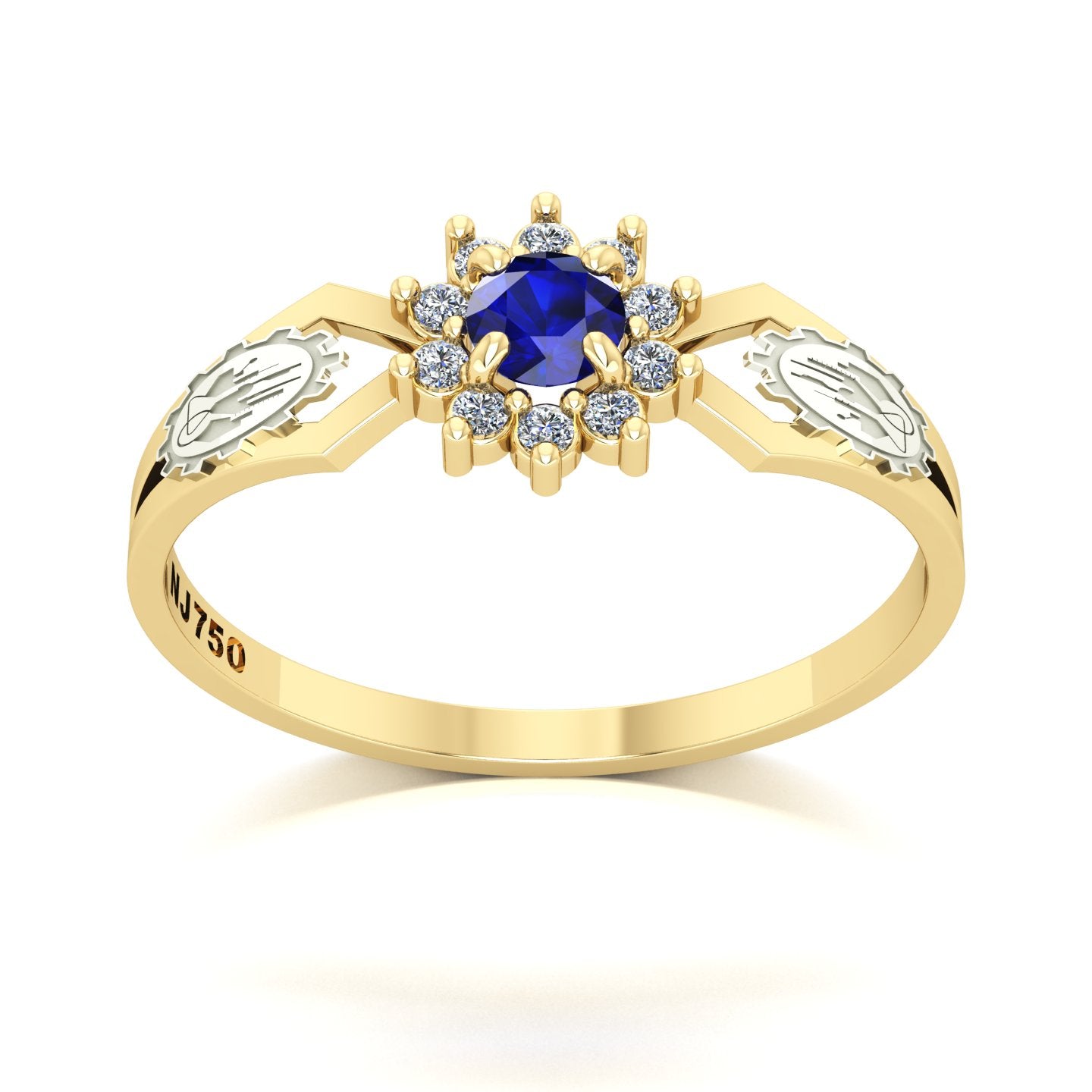 Anel de Formatura de Engenharia Química Lovely II Ouro 18k