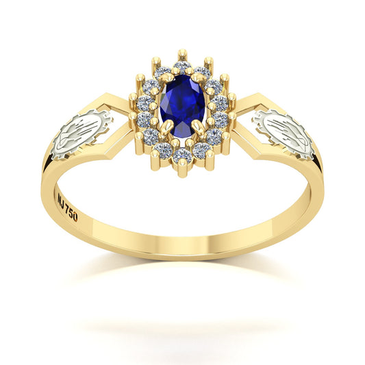 Anel de Formatura de Engenharia Química Lovely IV Ouro 18k