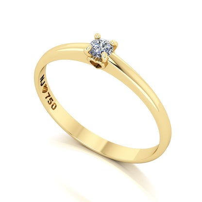 Anel de Noivado Charming Ouro 18k
