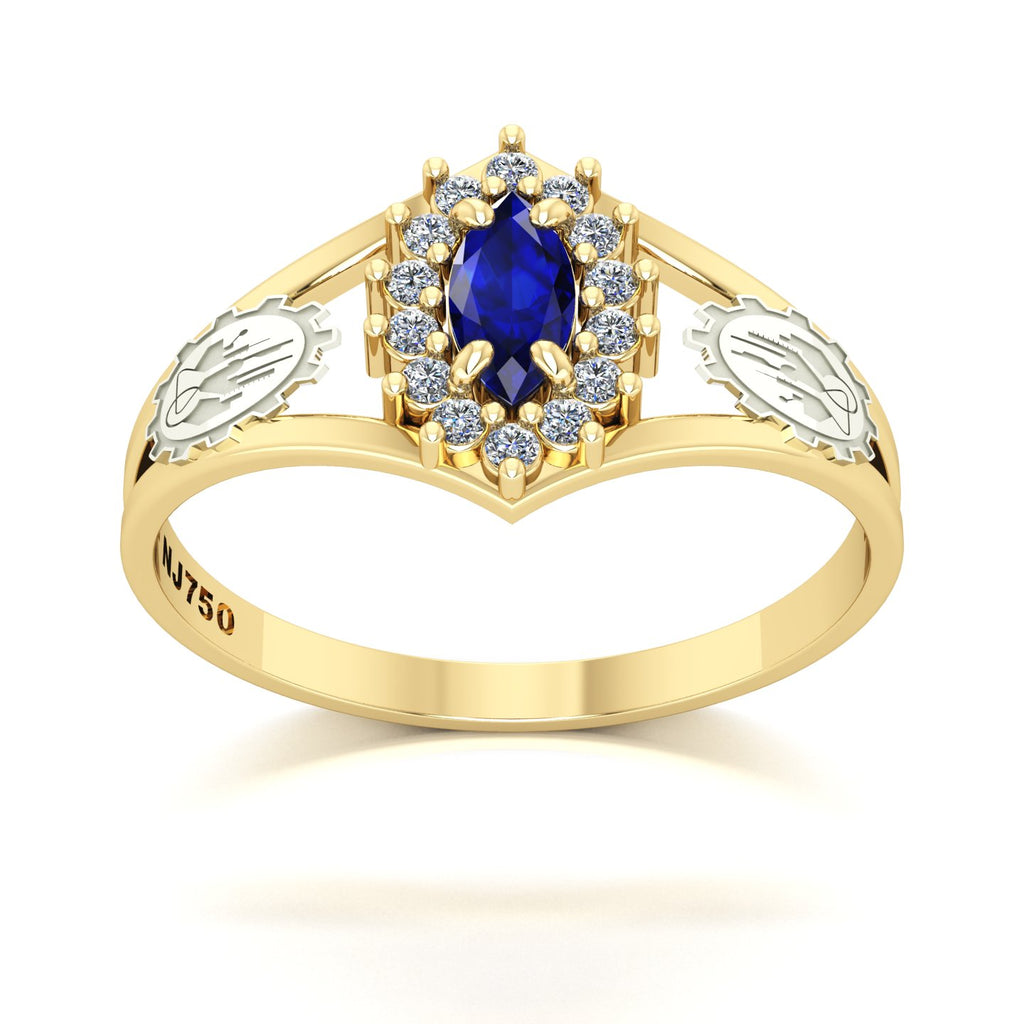 Anel de Formatura Engenharia Química Legacy Ouro 18k