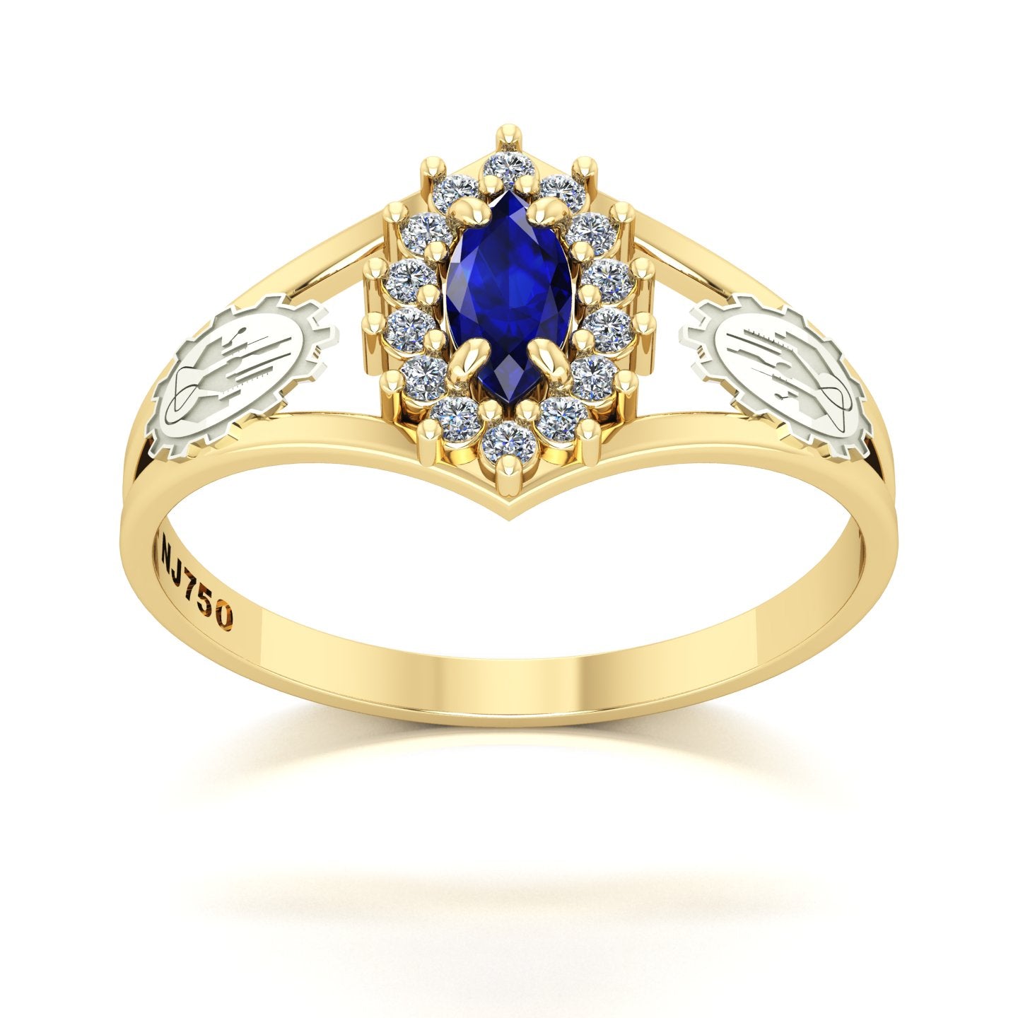 Anel de Formatura Engenharia Química Legacy Ouro 18k