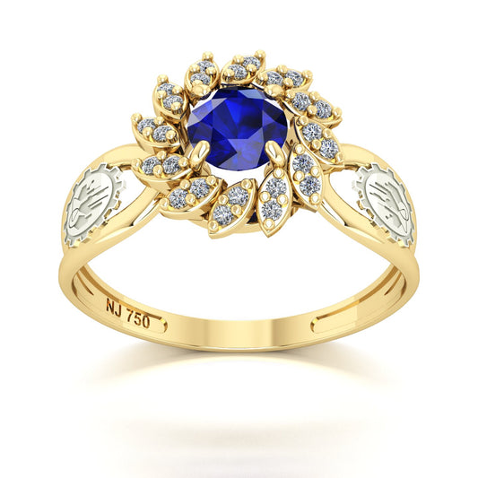 Anel de Formatura de Engenharia Química Magnus Flos II Ouro 18k