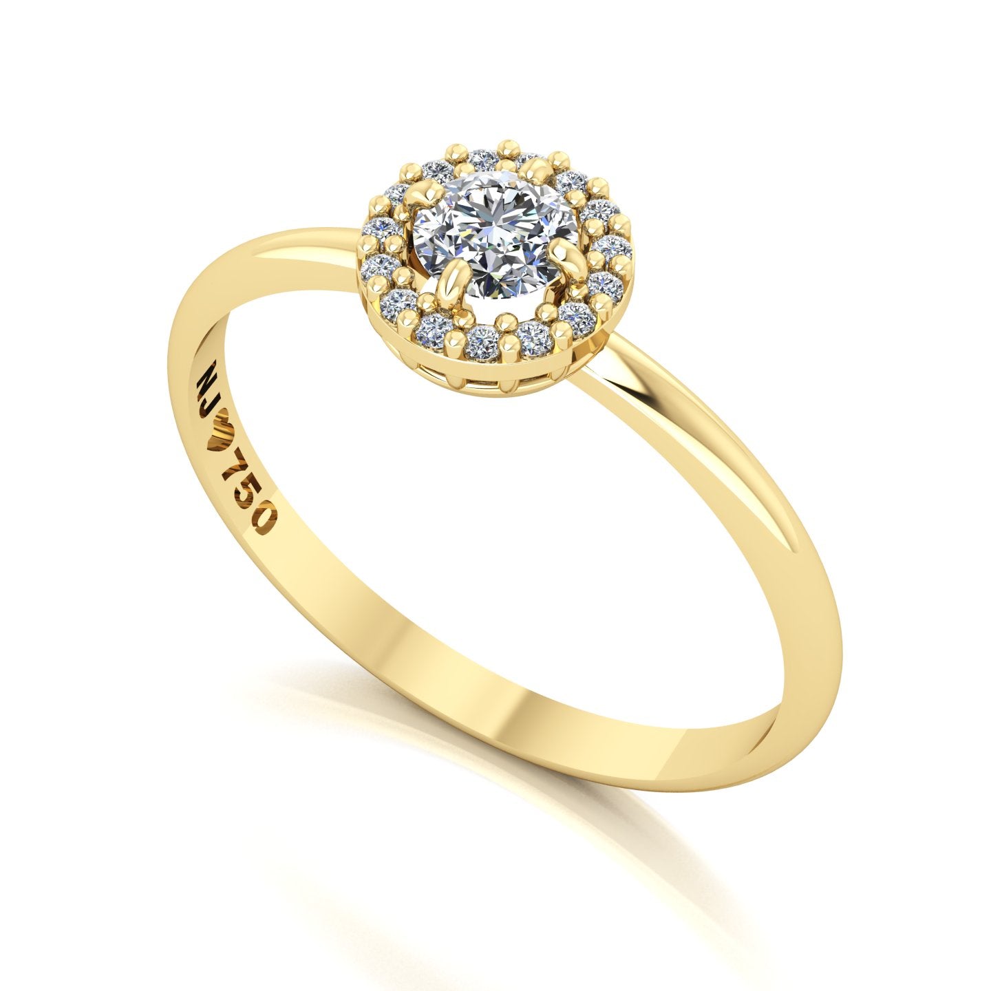 Anel de Noivado Destiny Ouro 18k