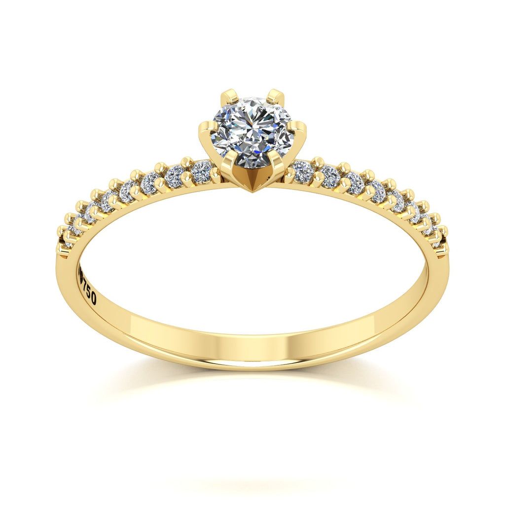 Anel de Noivado Elysian II Ouro 18k