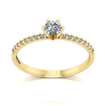 Anel de Noivado Elysian II Ouro 18k