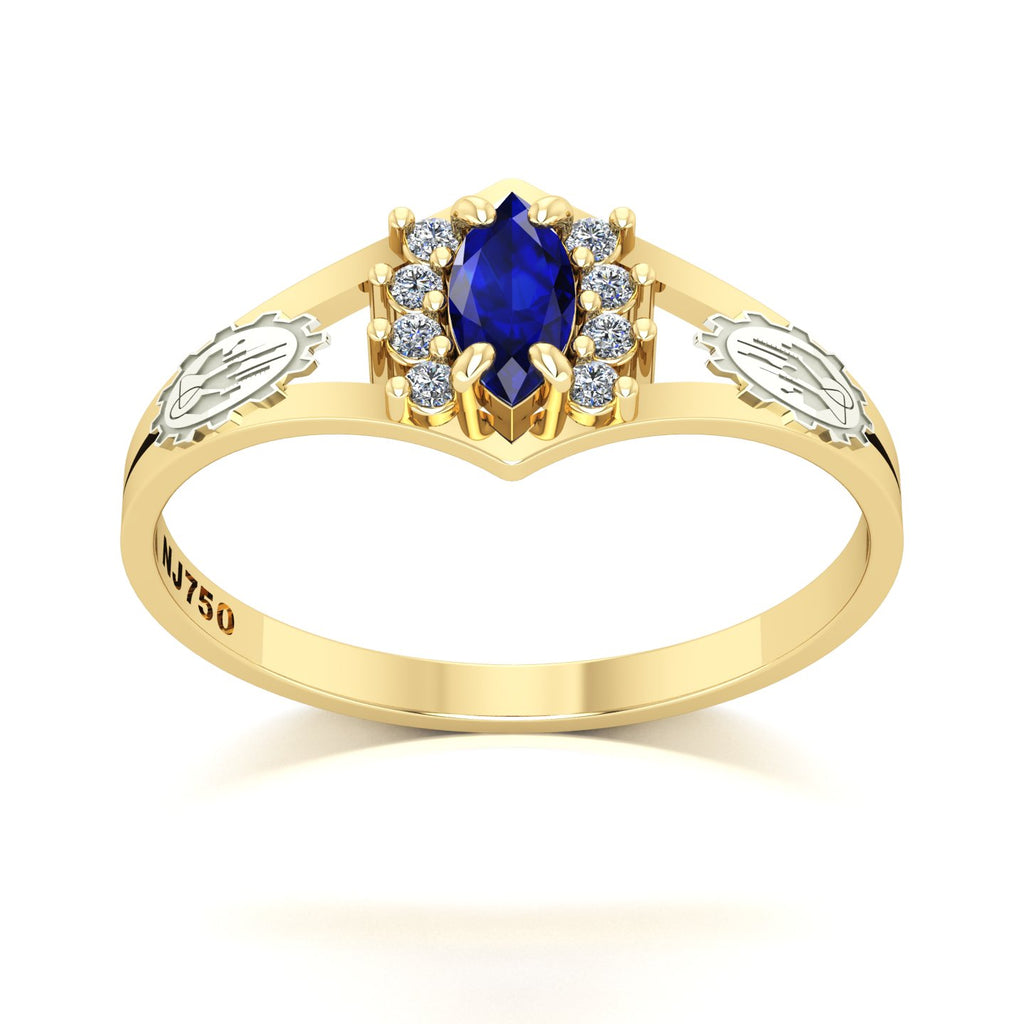 Anel de Formatura Engenharia Química Virtus Ouro 18k