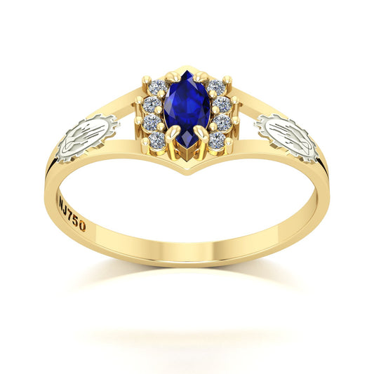 Anel de Formatura Engenharia Química Virtus Ouro 18k
