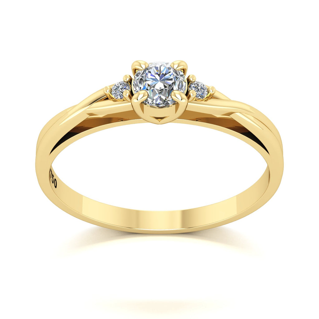 Anel de Noivado Harmony II Ouro 18k