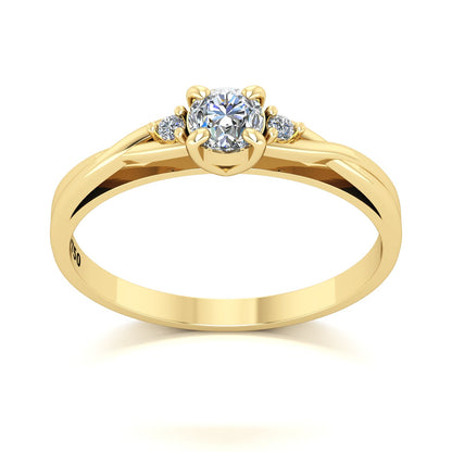 Anel de Noivado Harmony II Ouro 18k