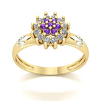 Anel de Formatura de Letras Flower Ouro 18k