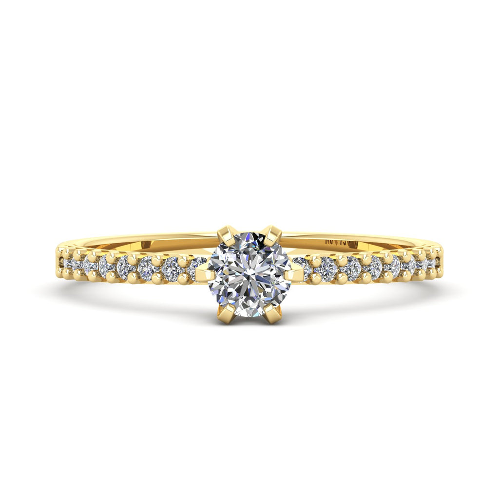 Anel de Noivado Elysian II Ouro 18k