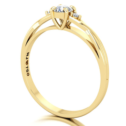 Anel de Noivado Harmony II Ouro 18k