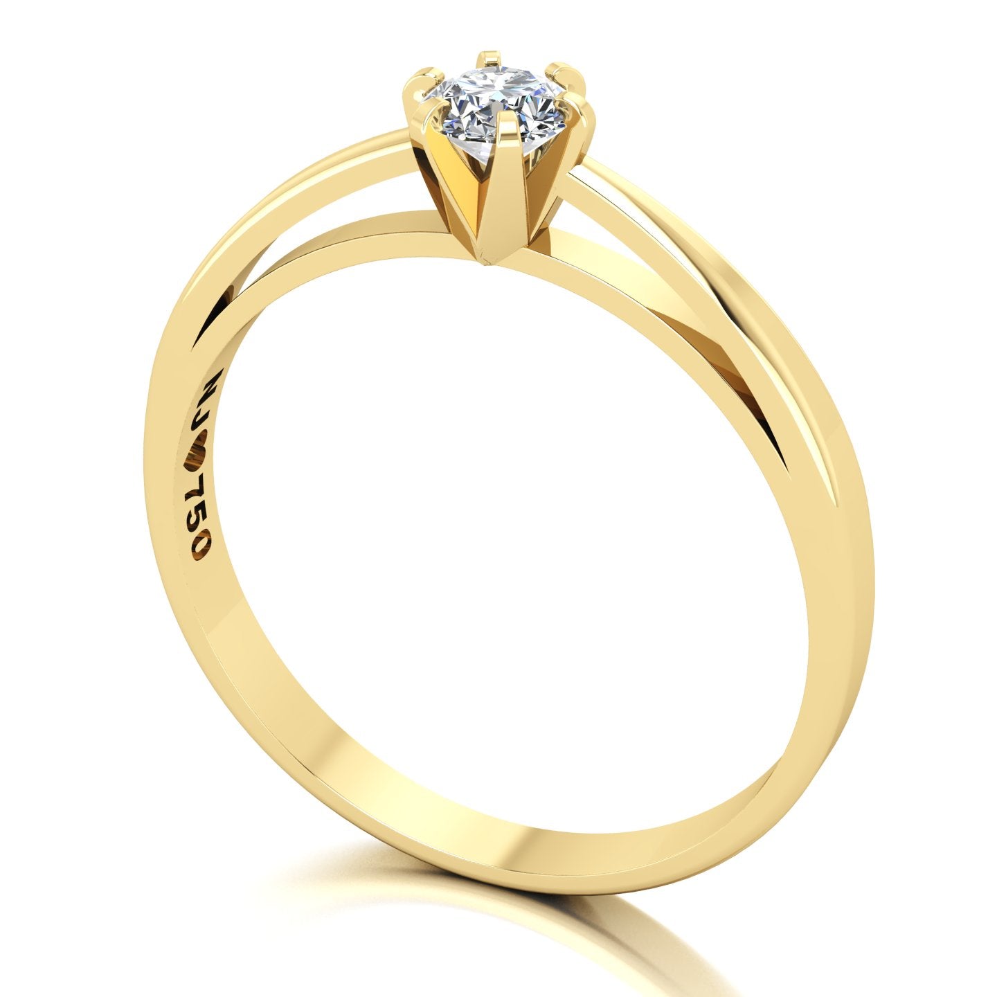 Anel de Noivado Faith Ouro 18k