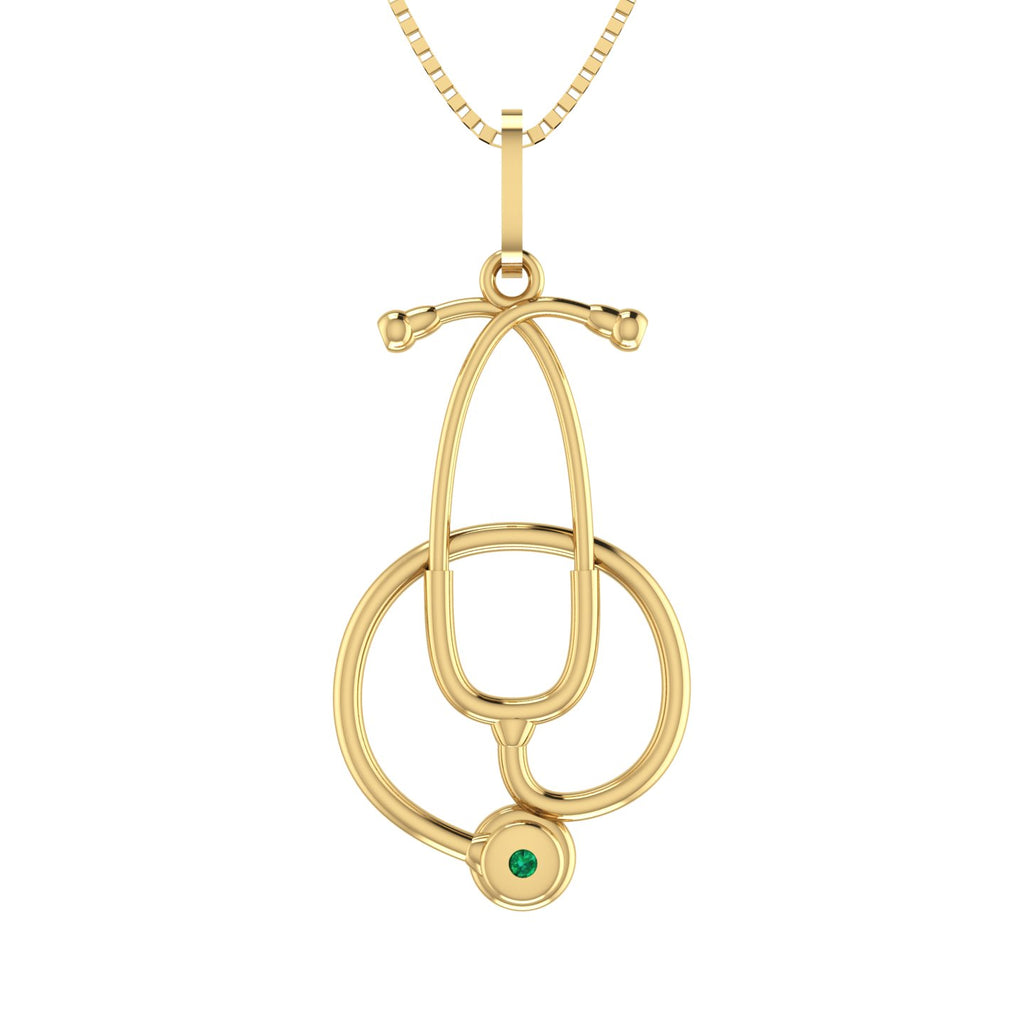 Pingente de Estetoscópio II Ouro 18k
