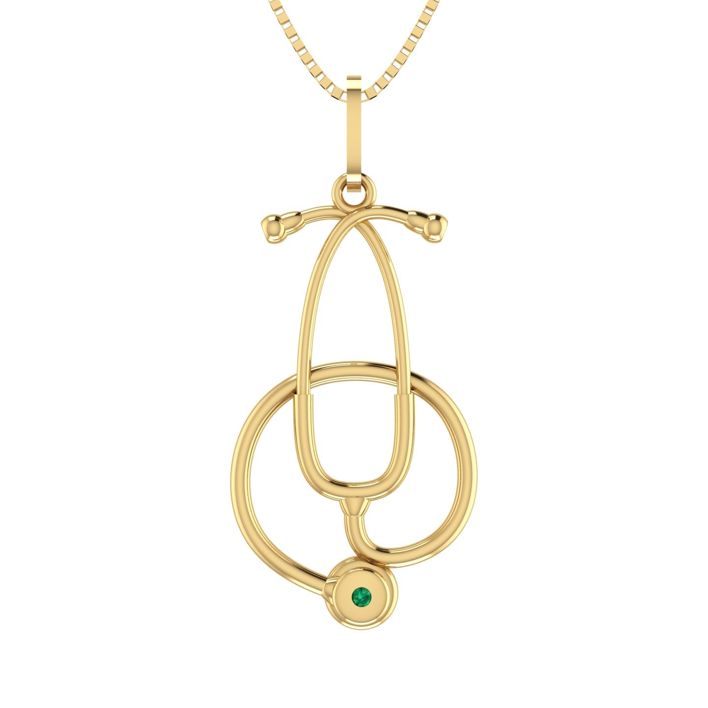 Pingente de Estetoscópio II Ouro 18k