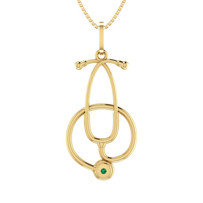 Pingente de Estetoscópio Ouro 18k