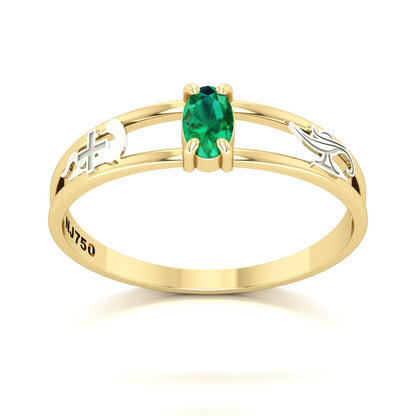 Anel de Formatura de Enfermagem Nexus III Ouro 18k