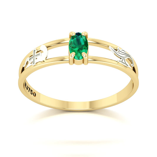 Anel de Formatura de Enfermagem Nexus III Ouro 18k