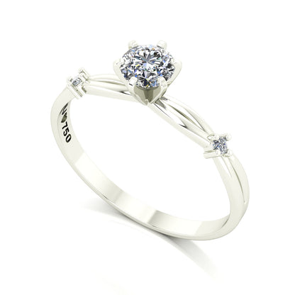 Anel de Noivado Promise Ouro 18k