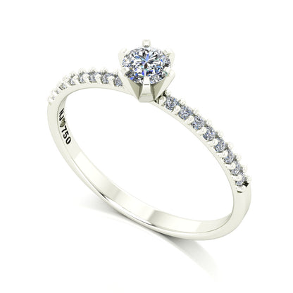 Anel de Noivado Elysian II Ouro 18k