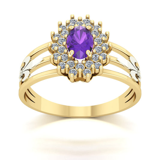 Anel de Formatura de Letras Bright Ouro 18k