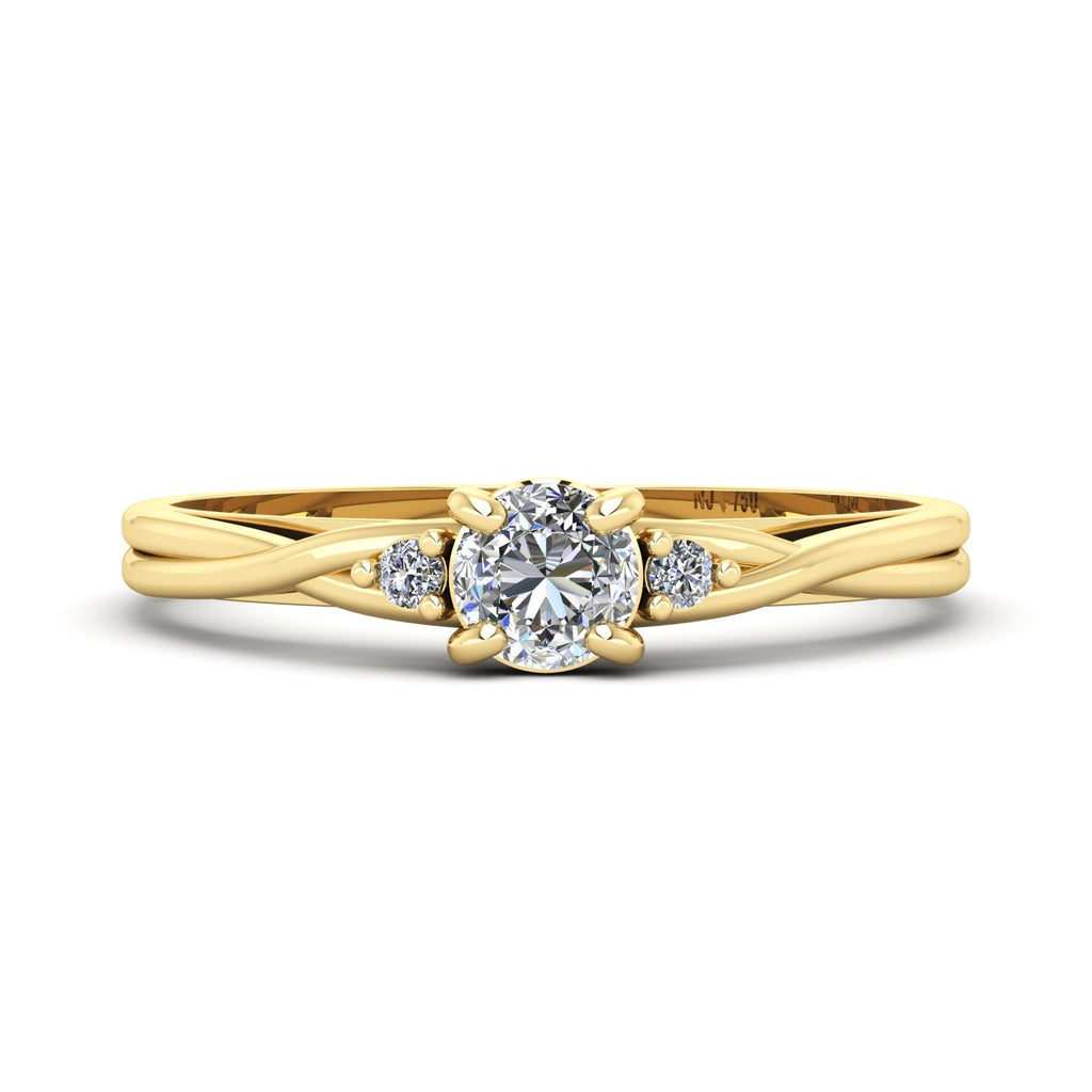 Anel de Noivado Harmony II Ouro 18k