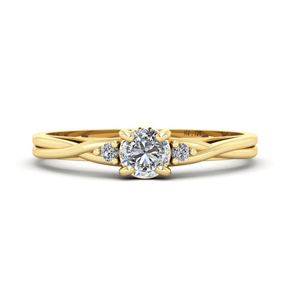 Anel de Noivado Harmony II Ouro 18k