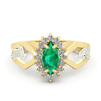 Anel de Formatura de Biomedicina Lovely V Ouro 18k