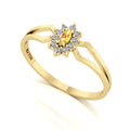Anel Lovely Citrino e Diamantes Ouro 18k