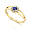 Anel Lovely II Safira e Diamantes Ouro 18k