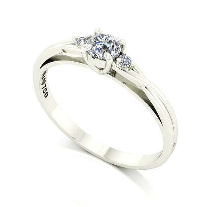 Anel de Noivado Harmony II Ouro 18k