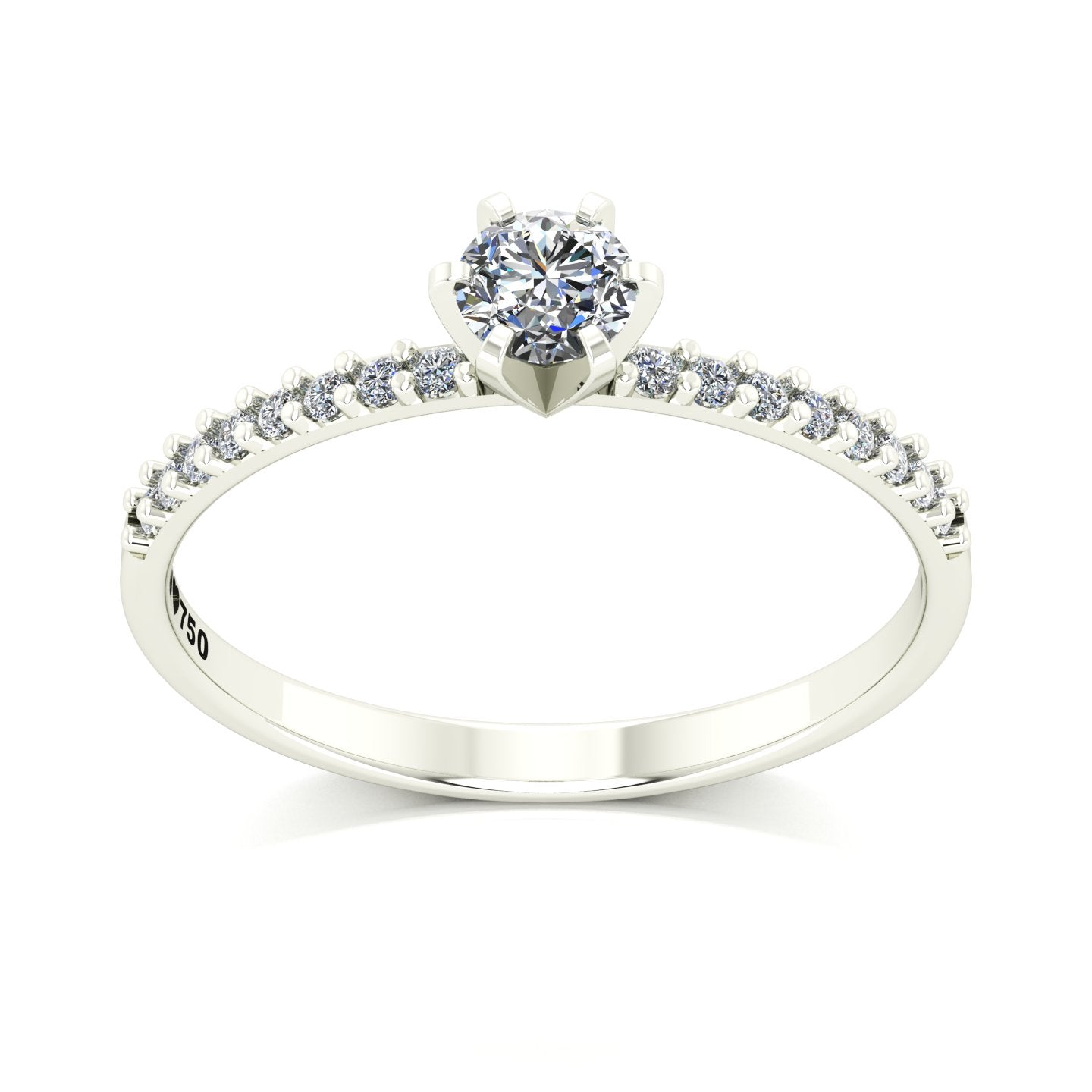 Anel de Noivado Elysian II Ouro 18k
