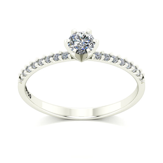 Anel de Noivado Elysian II Ouro 18k