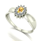 Anel Sovereign Citrino e Diamantes Ouro 18k
