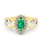 Anel de Formatura de Enfermagem Lovely V Ouro 18k