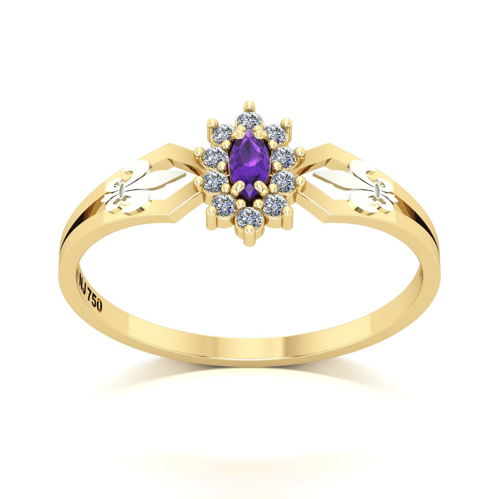 Anel de Formatura de Letras Lovely Ouro 18k