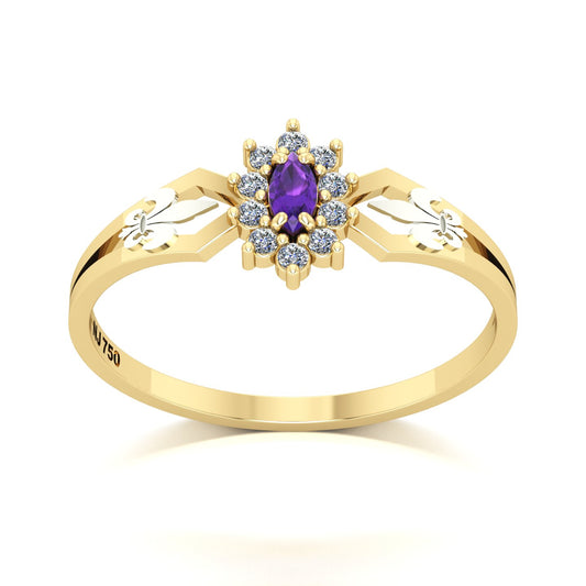 Anel de Formatura de Letras Lovely Ouro 18k