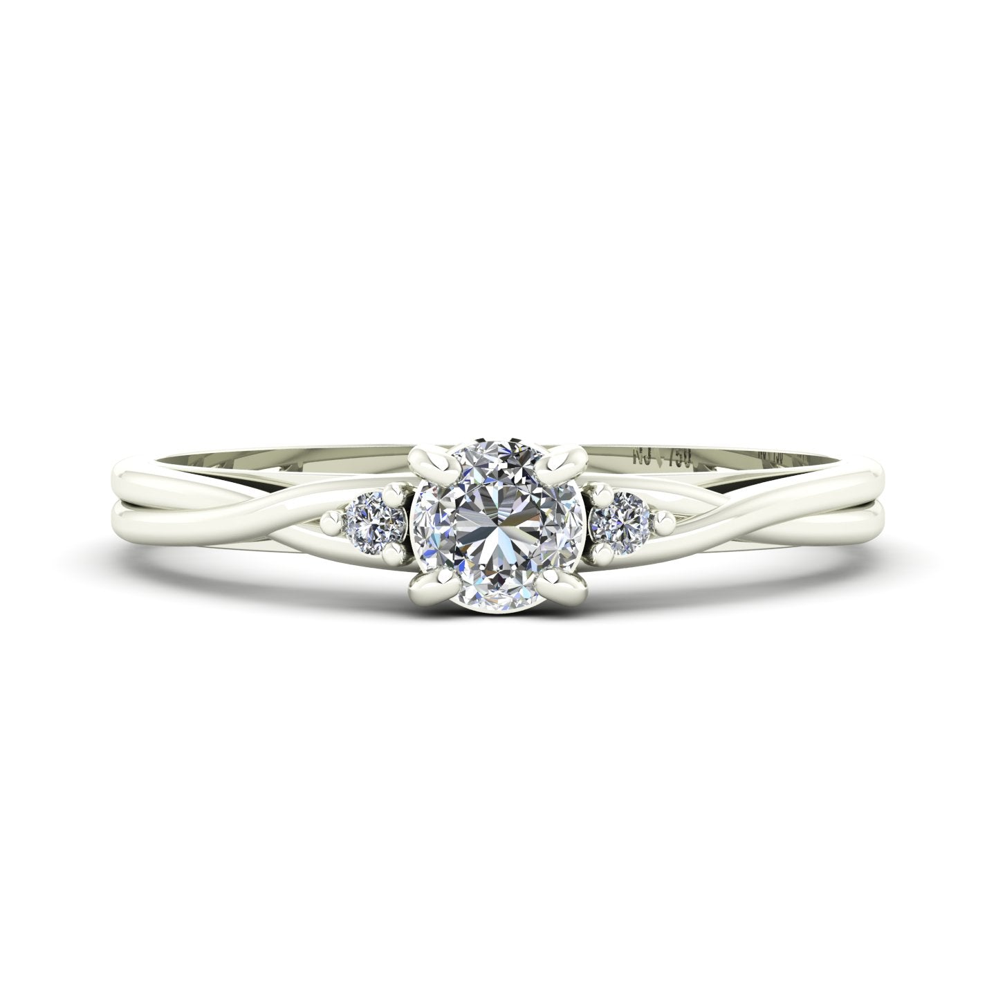 Anel de Noivado Harmony II Ouro 18k