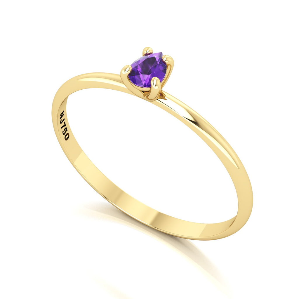 Anel de Formatura de Letras Rúna III Ouro 18k